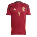 Camisa de time de futebol Bélgica Wout Faes #4 Replicas 1º Equipamento Europeu 2024 Manga Curta